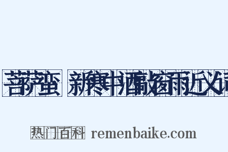 菩萨蛮·新寒中酒敲窗雨近义词是什么意思的图片